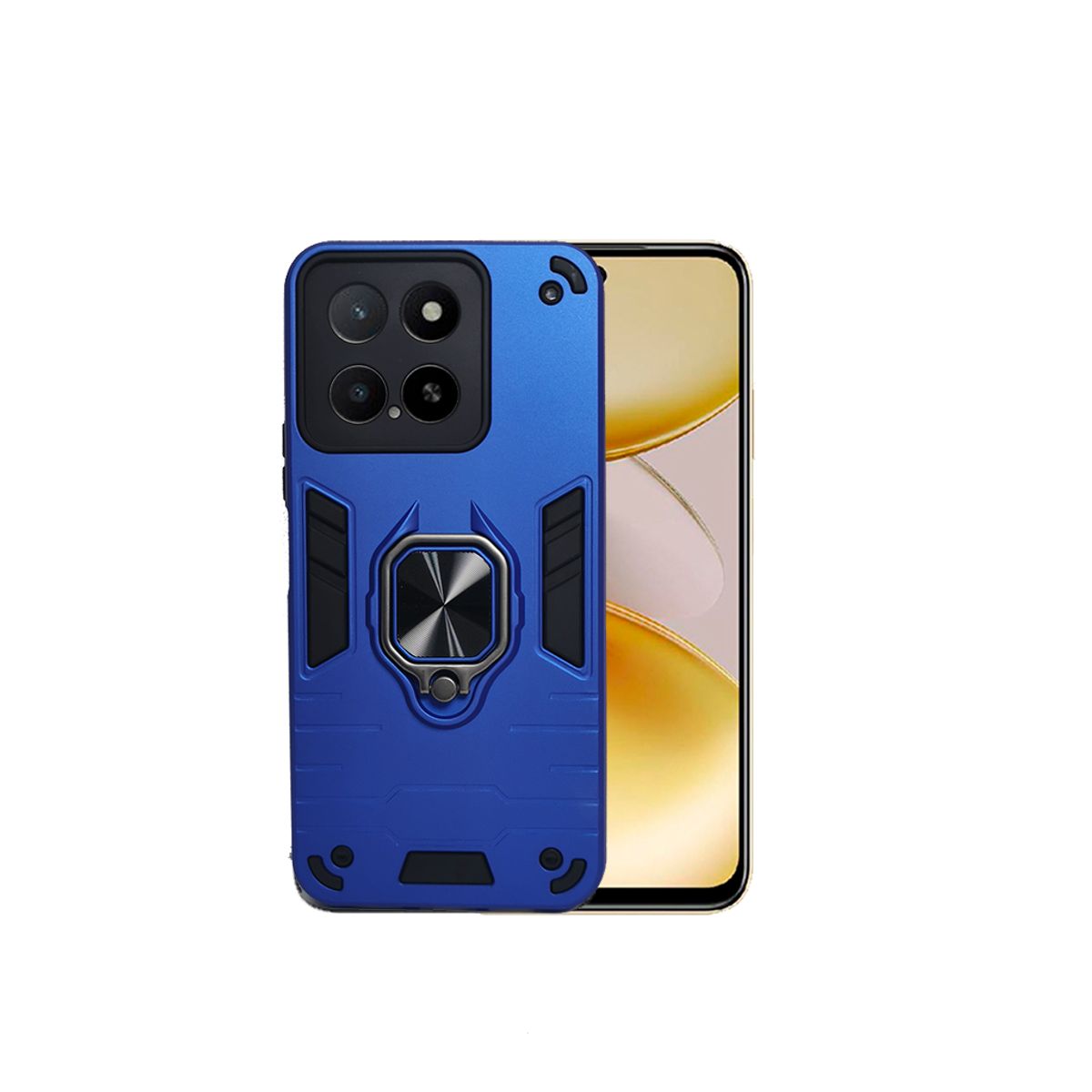 GENERICO - CARCASA ANILLO ANTIGOLPE PARA CELULAR HONOR X5B PLUS COLOR AZUL