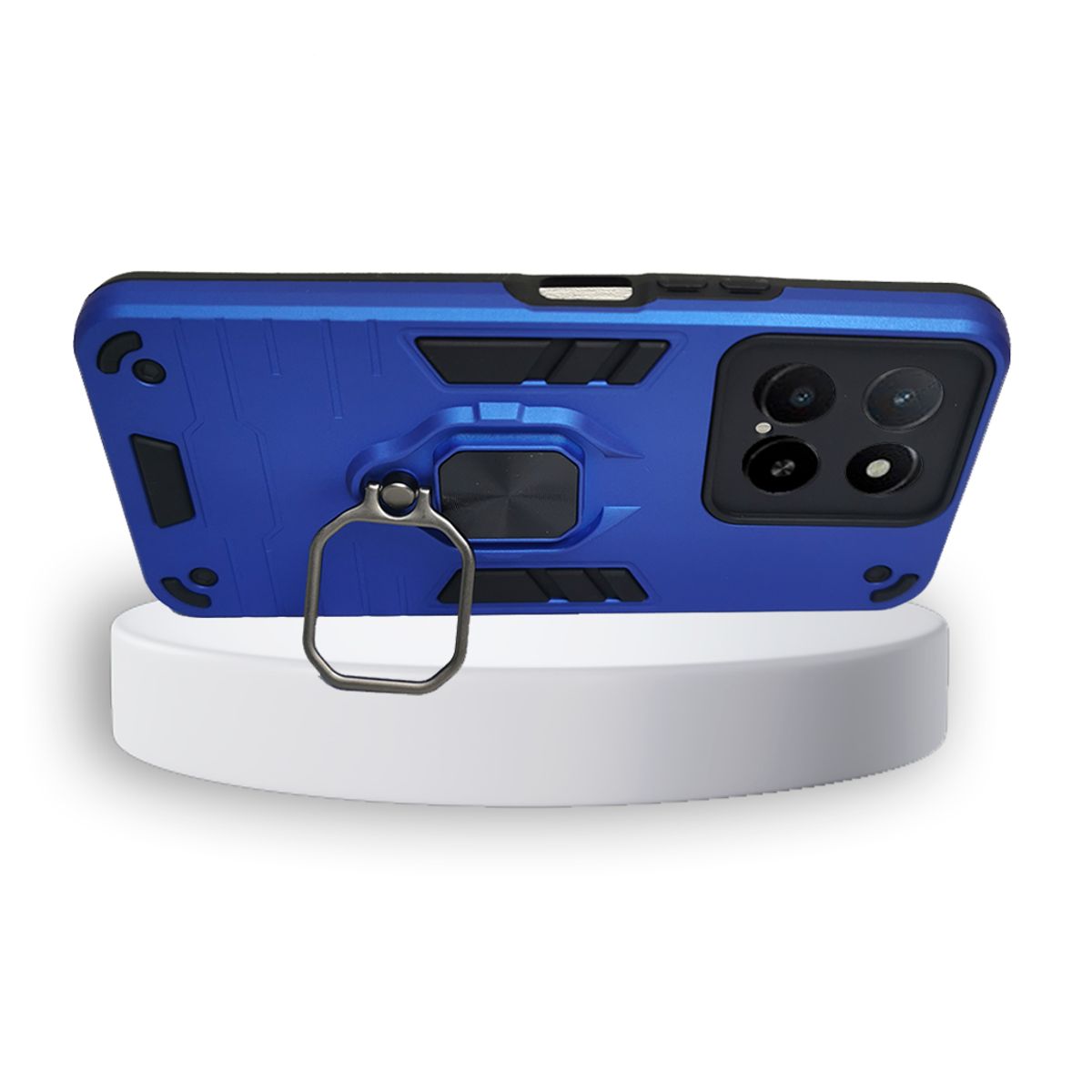 GENERICO - CARCASA ANILLO ANTIGOLPE PARA CELULAR HONOR X5B PLUS COLOR AZUL