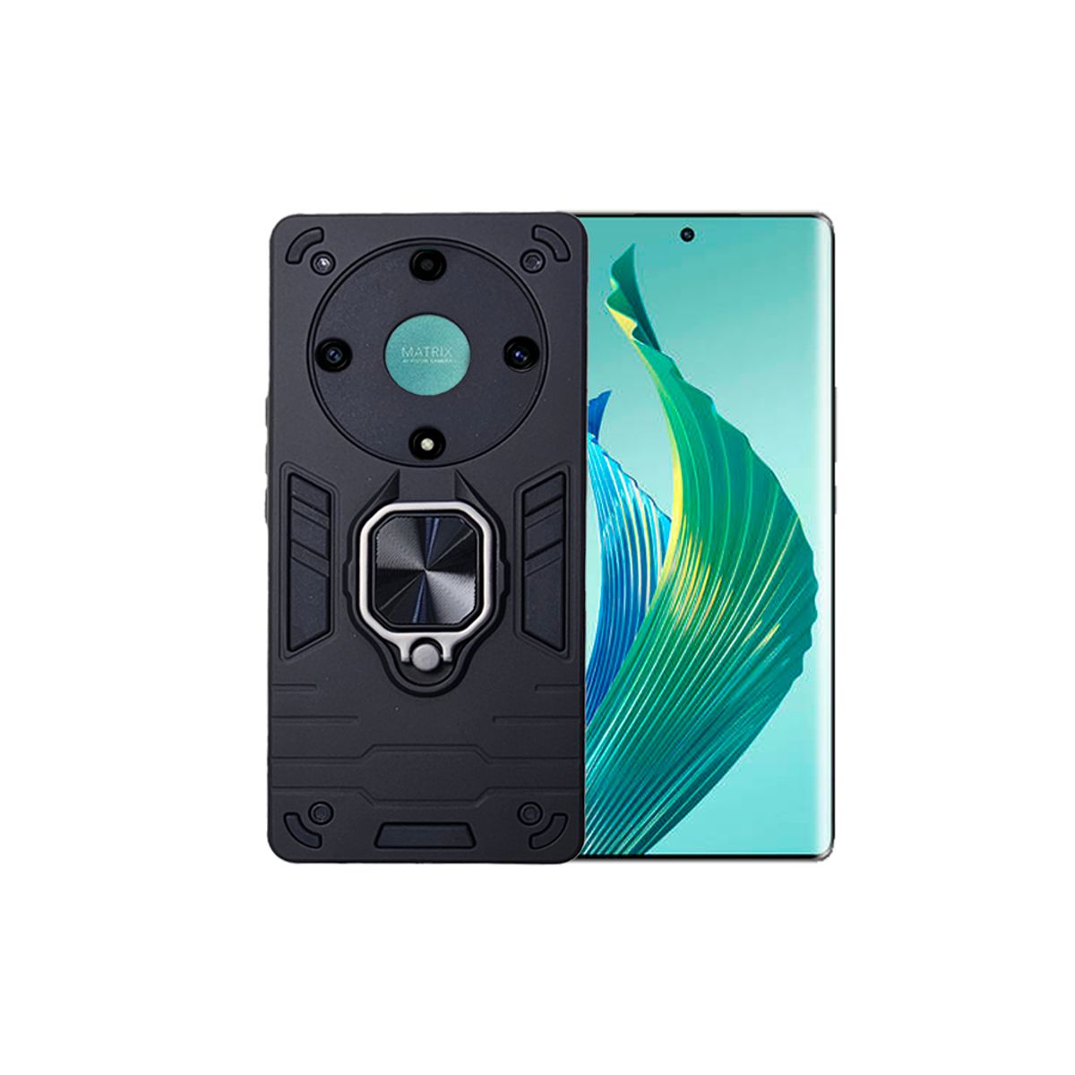 GENERICO - CARCASA ANILLO ANTIGOLPE PARA CELULAR HONOR MAGIC 6 LITE NEGRO