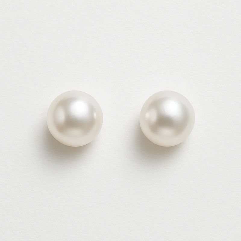 GENERICO - AMBAR JOYAS - Aros de Perlas 6mm
