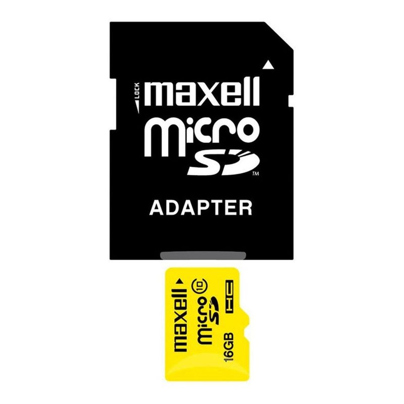 MAXELL - Tarjeta Memoria 16gb Micro Sd Maxell Original + Adaptador Sd