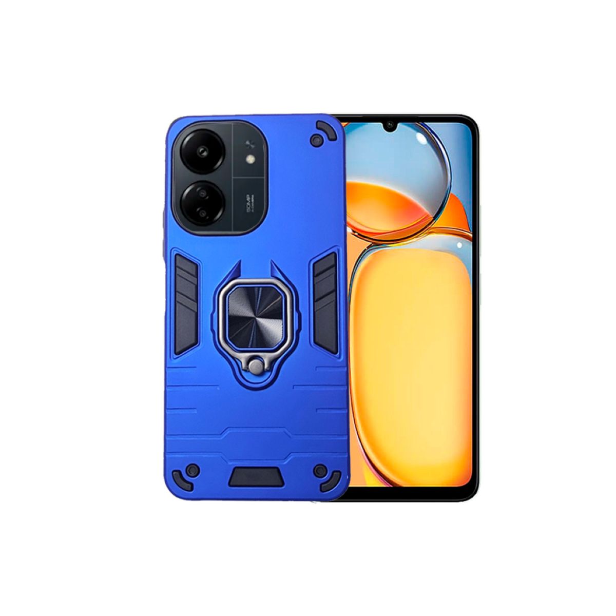 GENERICO - CARCASA ANILLO ANTIGOLPE PARA CELULAR XIAOMI REDMI 13C 5G AZUL