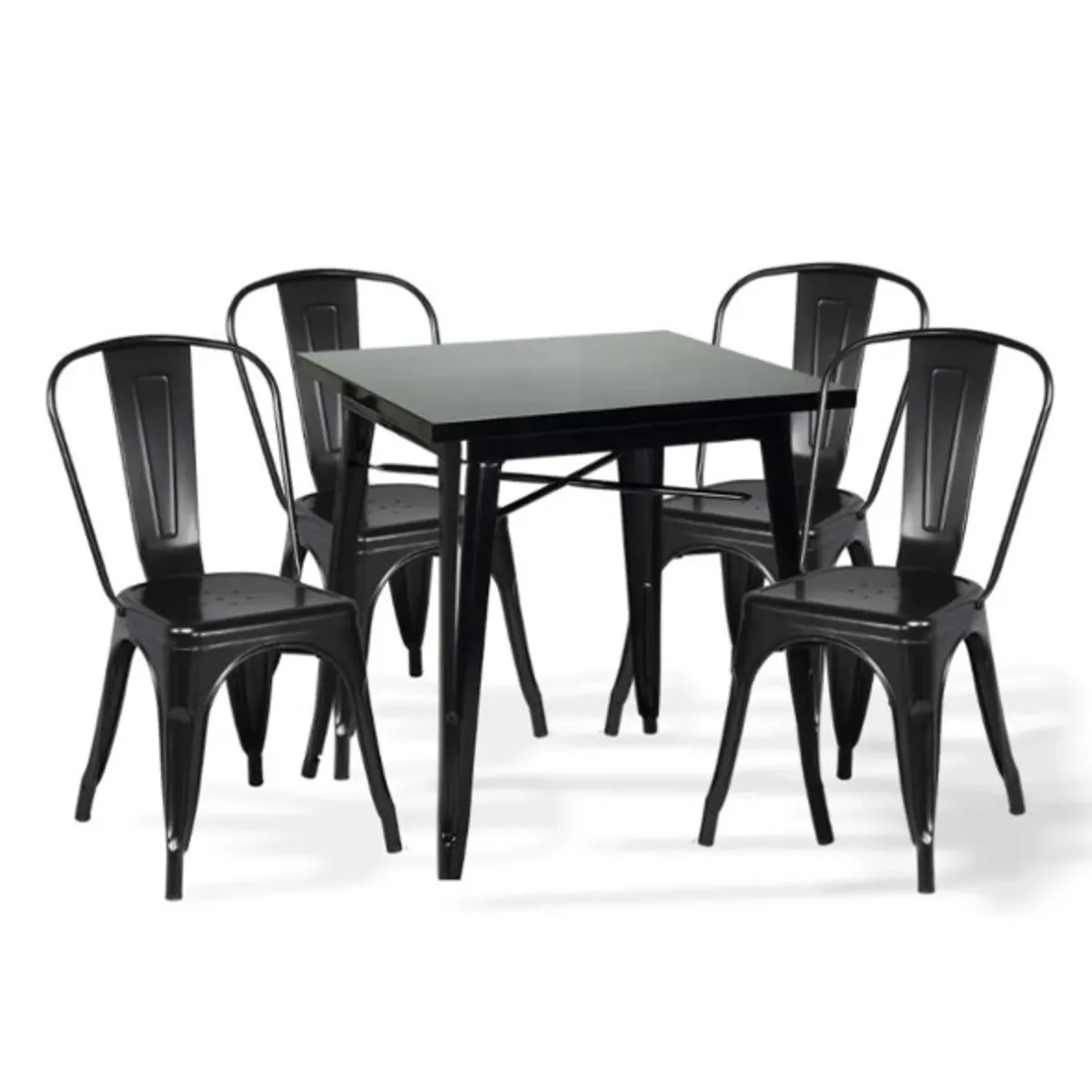 HABITA2 CHILE - COMEDOR TOLIX 80X80 - 4 PUESTO NEGRO…