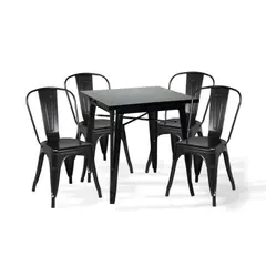 HABITA2 CHILE - COMEDOR TOLIX 80X80 - 4 PUESTO NEGRO