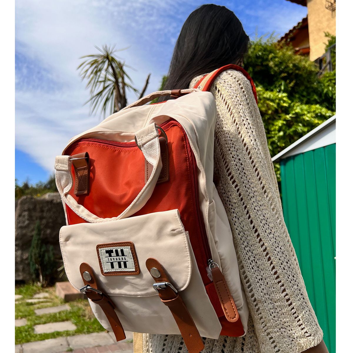 GENERICO - Mochila Femenina diseño clásico a prueba de agua 37 Litros