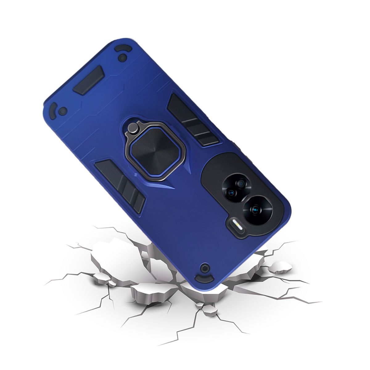 GENERICO - CARCASA ANILLO ANTIGOLPE PARA CELULAR HONOR 90 LITE COLOR AZUL