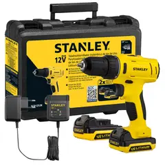 STANLEY - Taladro rotación 12V + 2 baterías SCD121S2K-B2