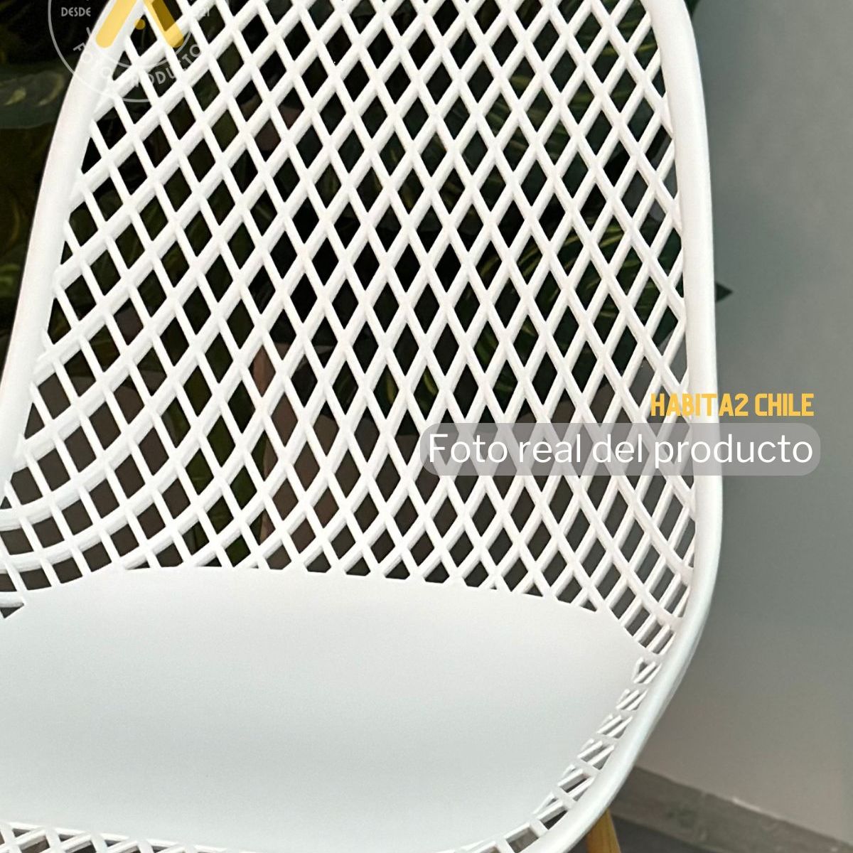 GENERICO - Silla de Comedor Panal Blanco