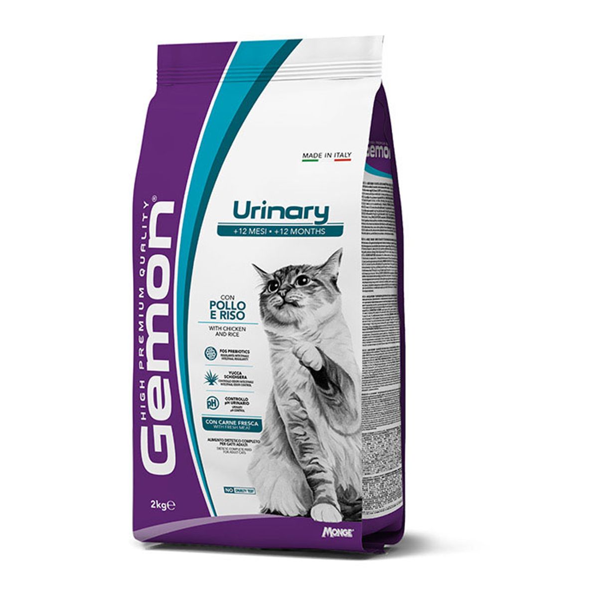 MONGE - ALIMENTO SECO GEMON GATO URINARY 2 KILOS