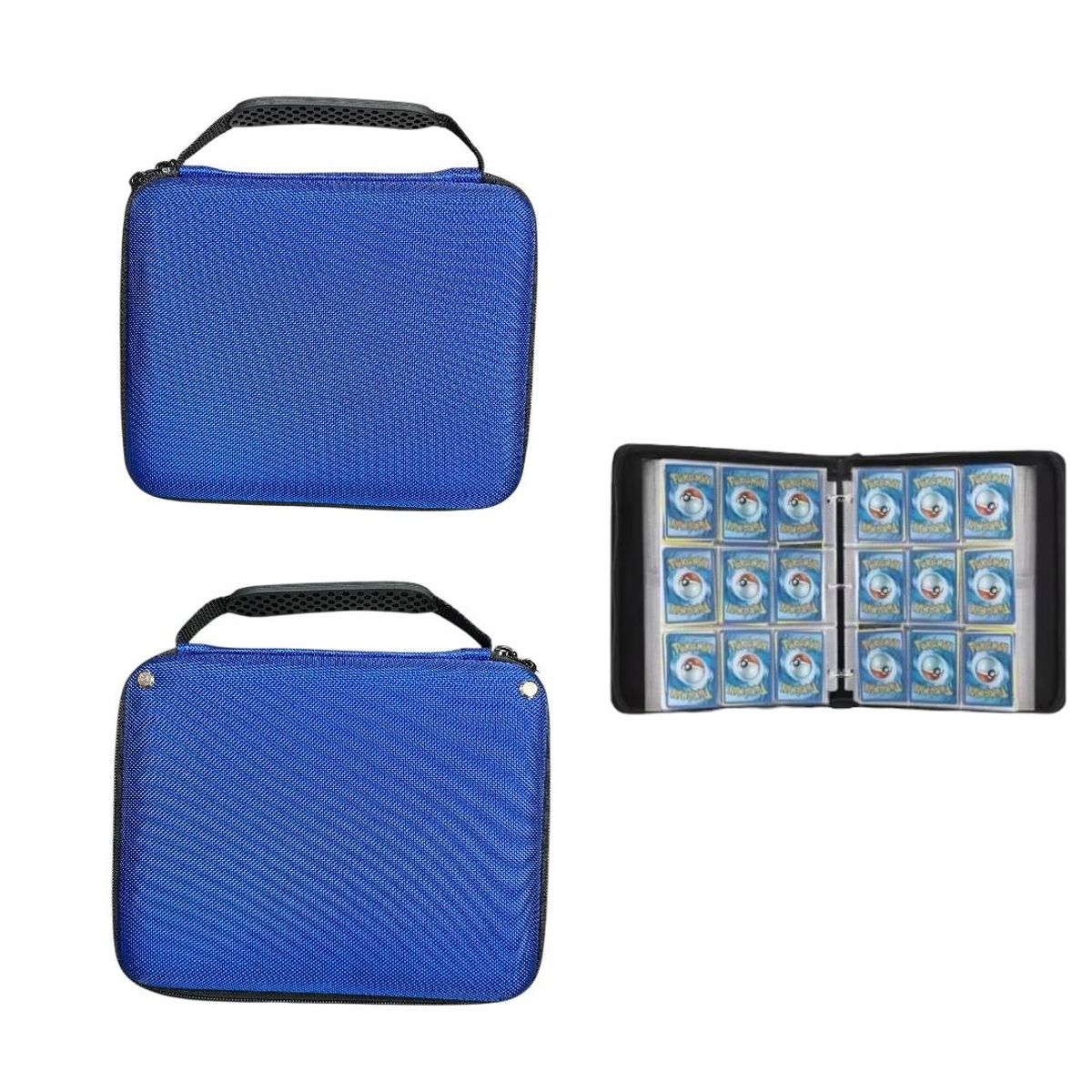 GENERICO - Álbum de Cartas Coleccionables con Cierre y Asa 336 Cartas AZUL