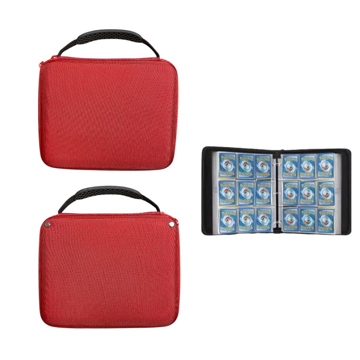 GENERICO - Álbum de Cartas Coleccionables con Cierre y Asa 336 Cartas ROJO
