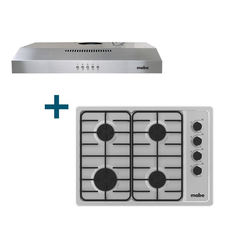 MABE Kit Encimera a Gas 60cm +Campana Extractora 60cm