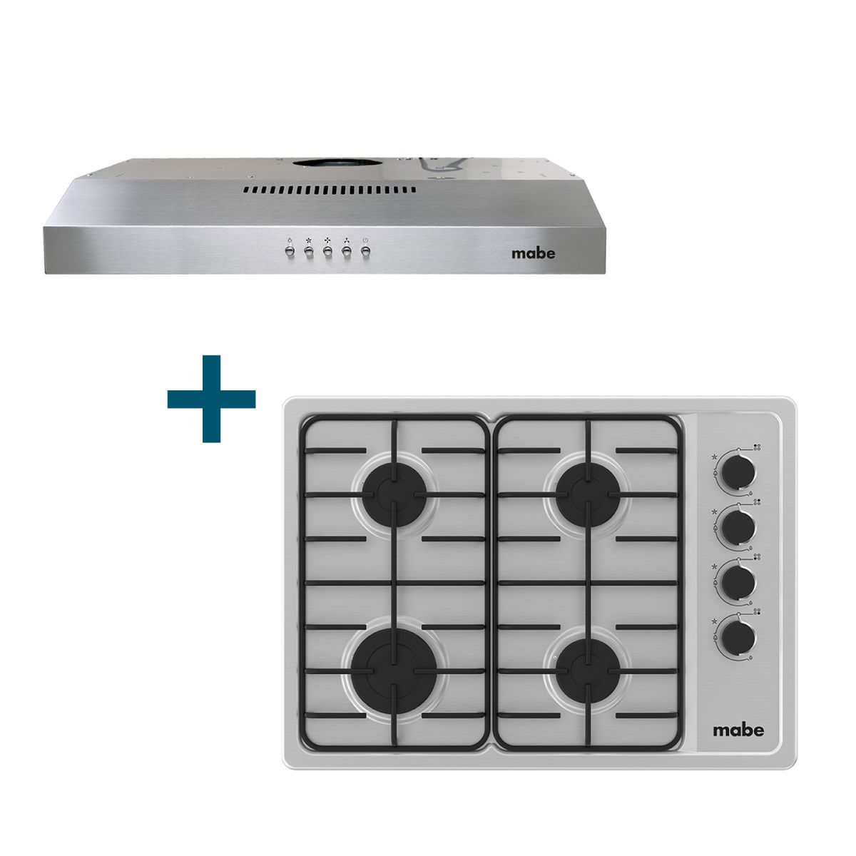 MABE - Kit Encimera a Gas 60cm +Campana Extractora 60cm Mabe