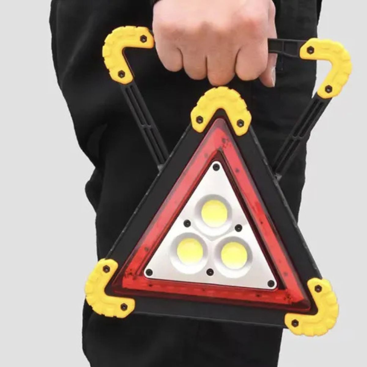 MOVI - Triángulo de emergencia LED recargable con linterna