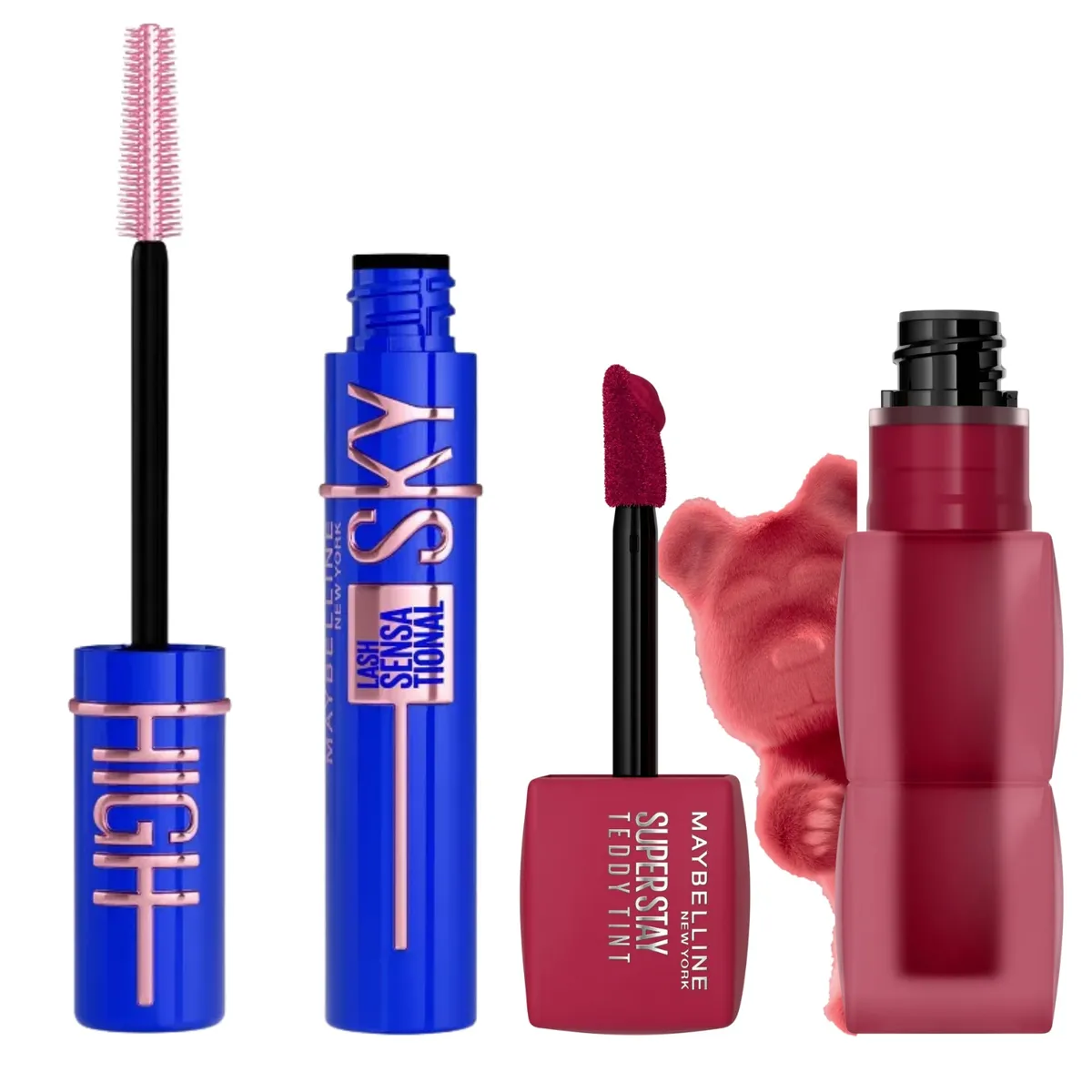 MAYBELLINE - Pack Maquillaje Sky High Blue + Teddy Wild Heart Maybelline