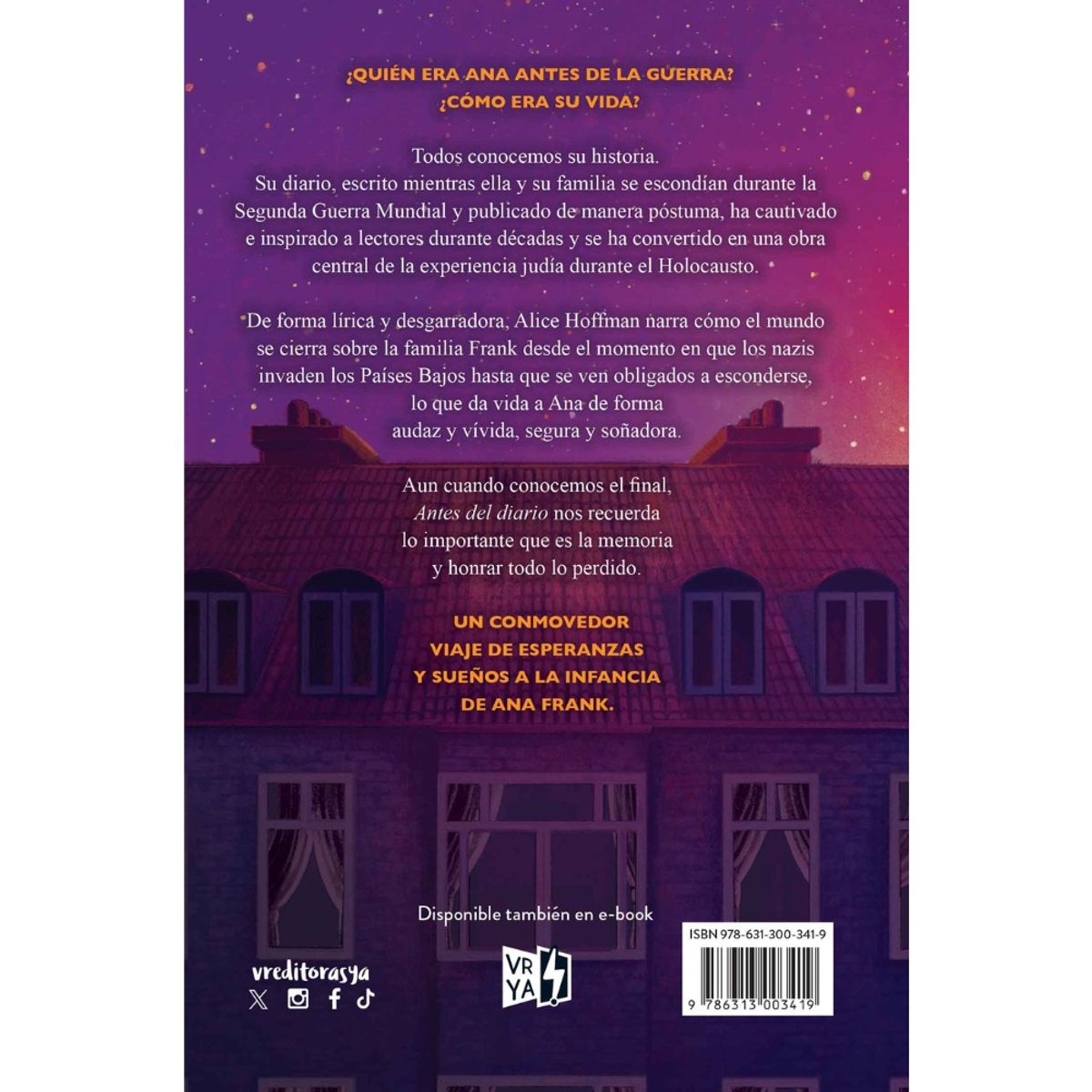 VERGARA Y RIBA - Libro ANNA FRANK ANTES DEL DIARIO