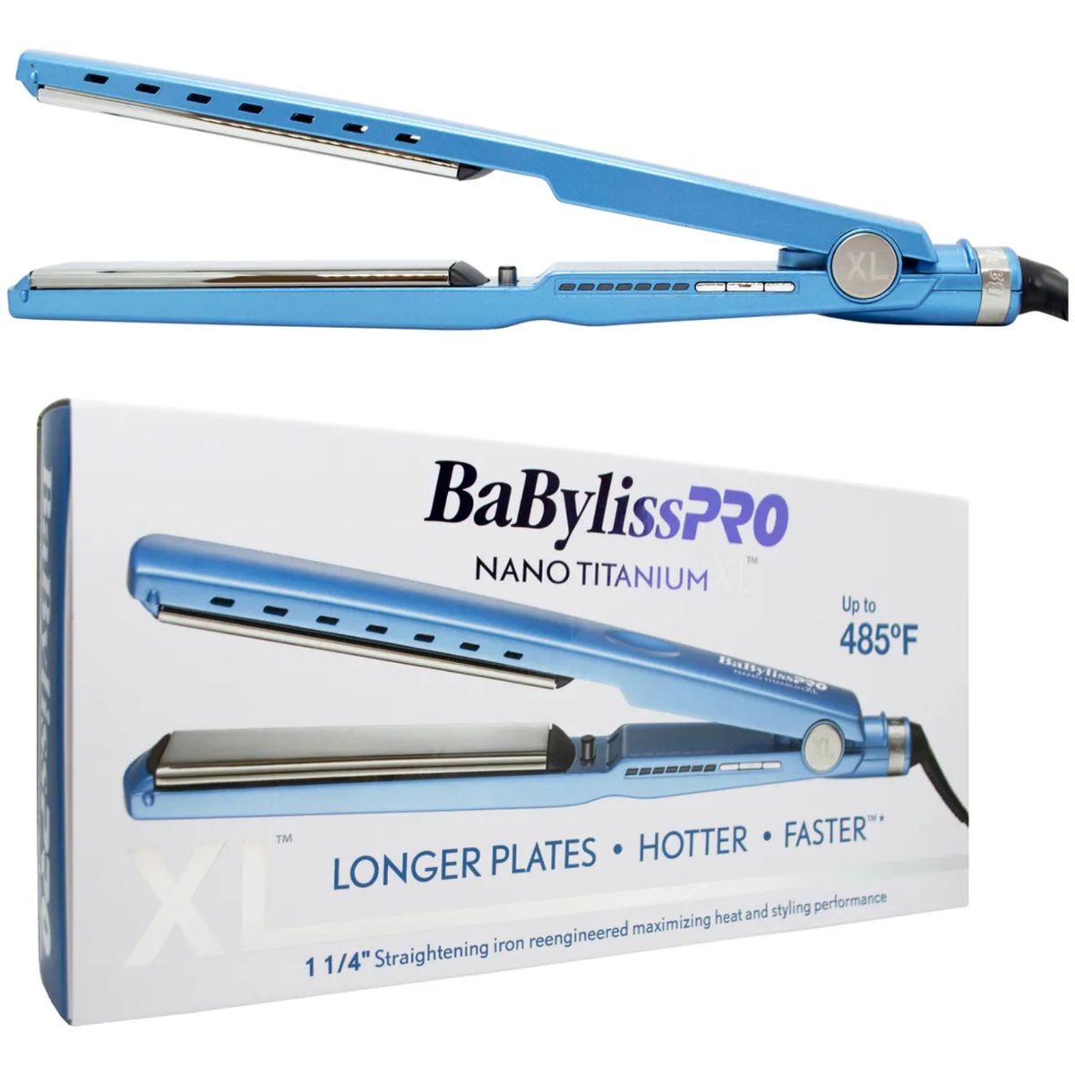 BABYLISS PRO - Babyliss Nano Titanium Plancha Alisado 9091 Xl Humedo Seco