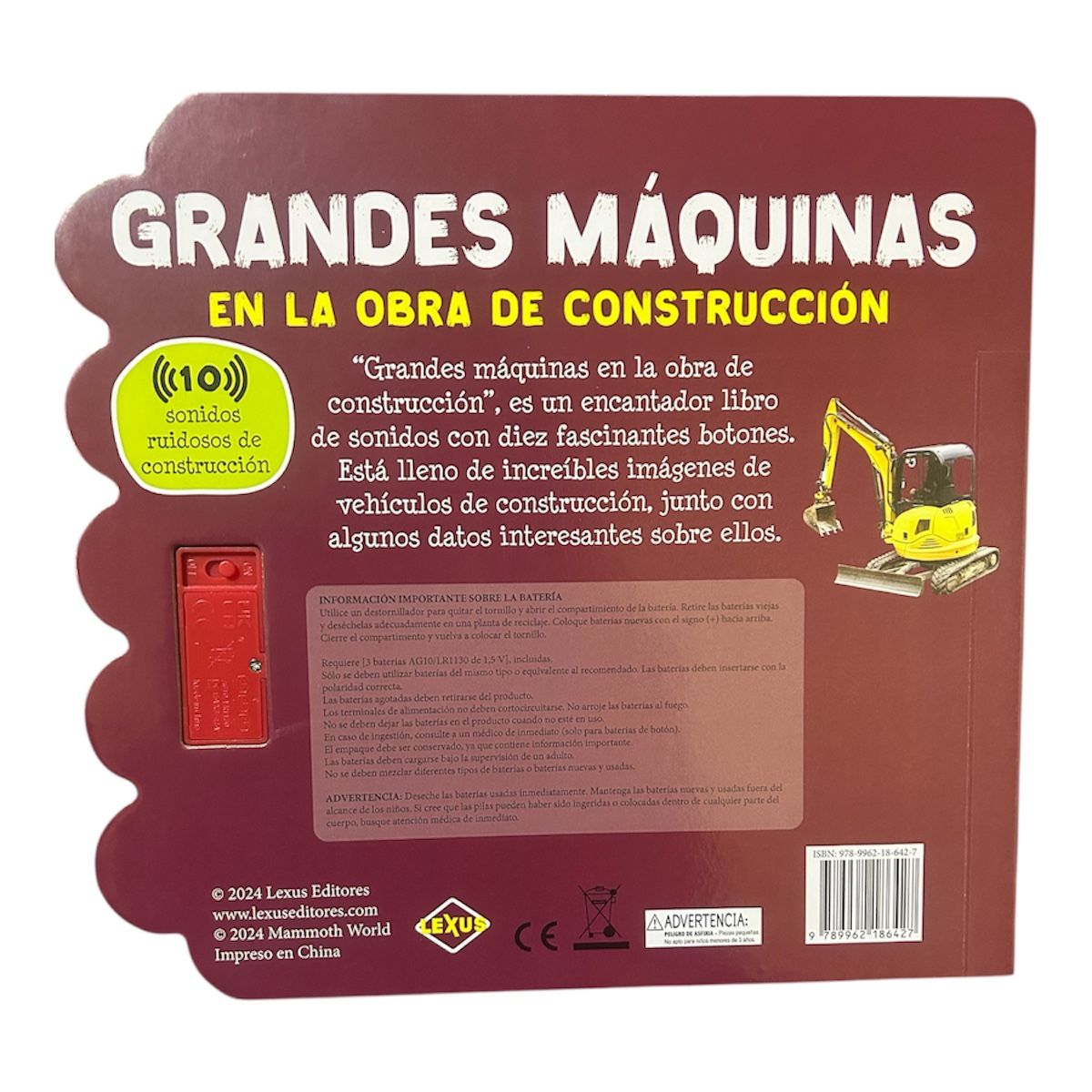 LEXUS - Libro Grandes Maquinas En La Obra De Construccion 10 Sonidos - Lexus