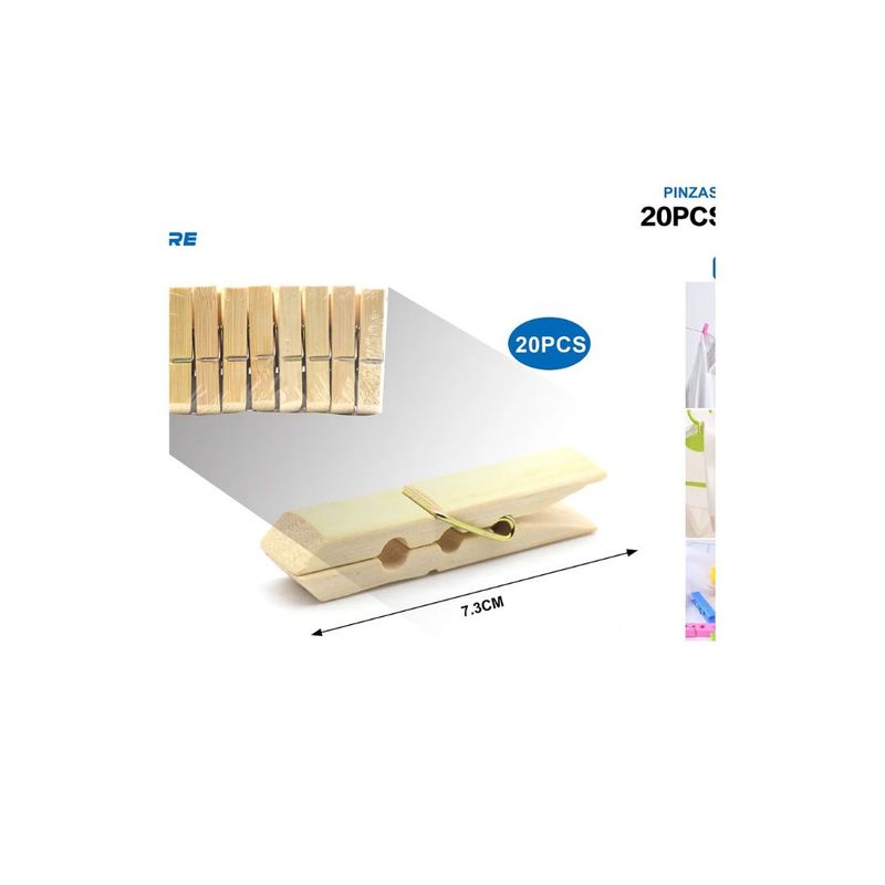 GENERICO - PINZAS PARA TENDER 20PCS 7CM