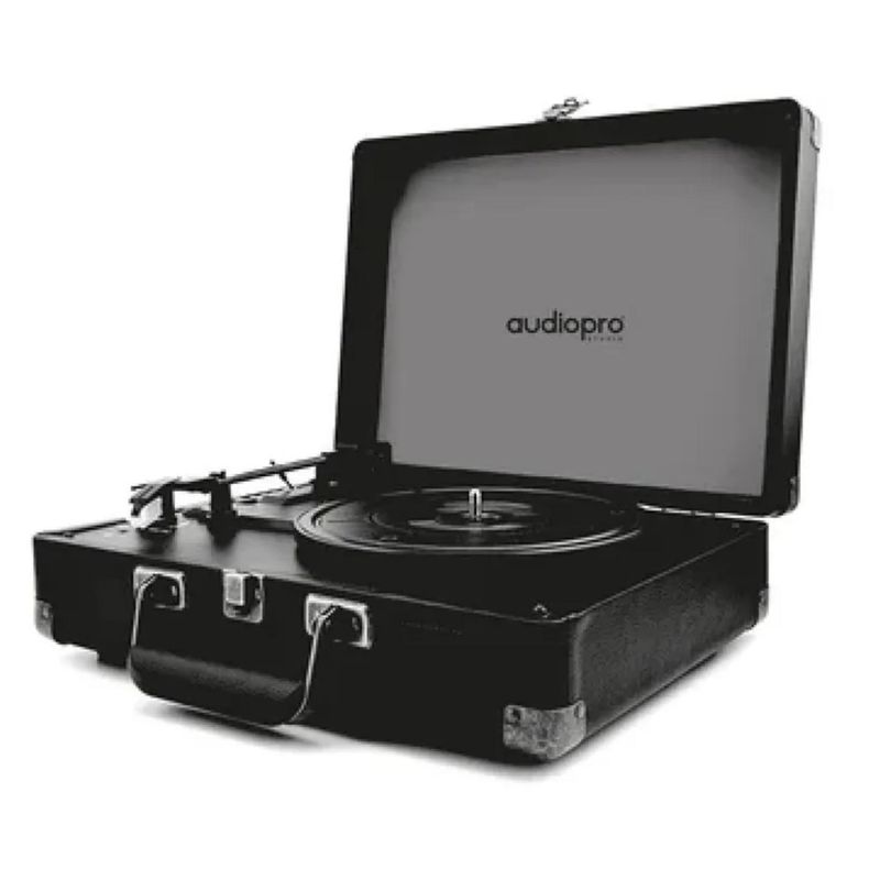 AUDIOPRO - Parlante Tocadiscos Retro Bluetooth 3Vel Negro