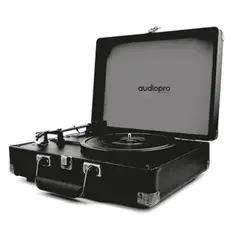 AUDIOPRO - Parlante Tocadiscos Retro Bluetooth 3Vel Negro