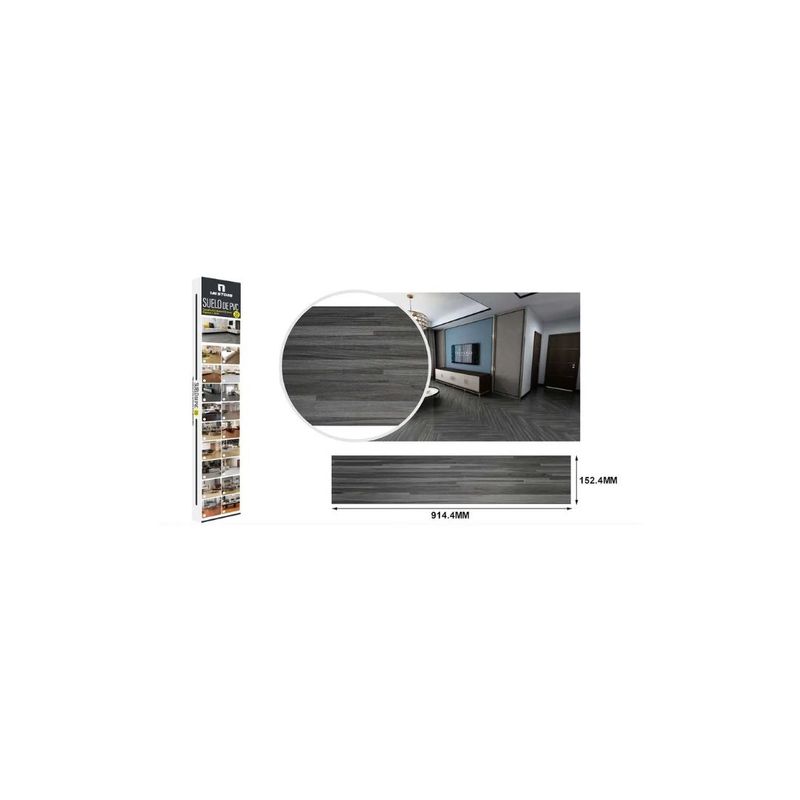 GENERICO - LAMINA DE SUELO PVC ADHESIVO 914 X 152MM