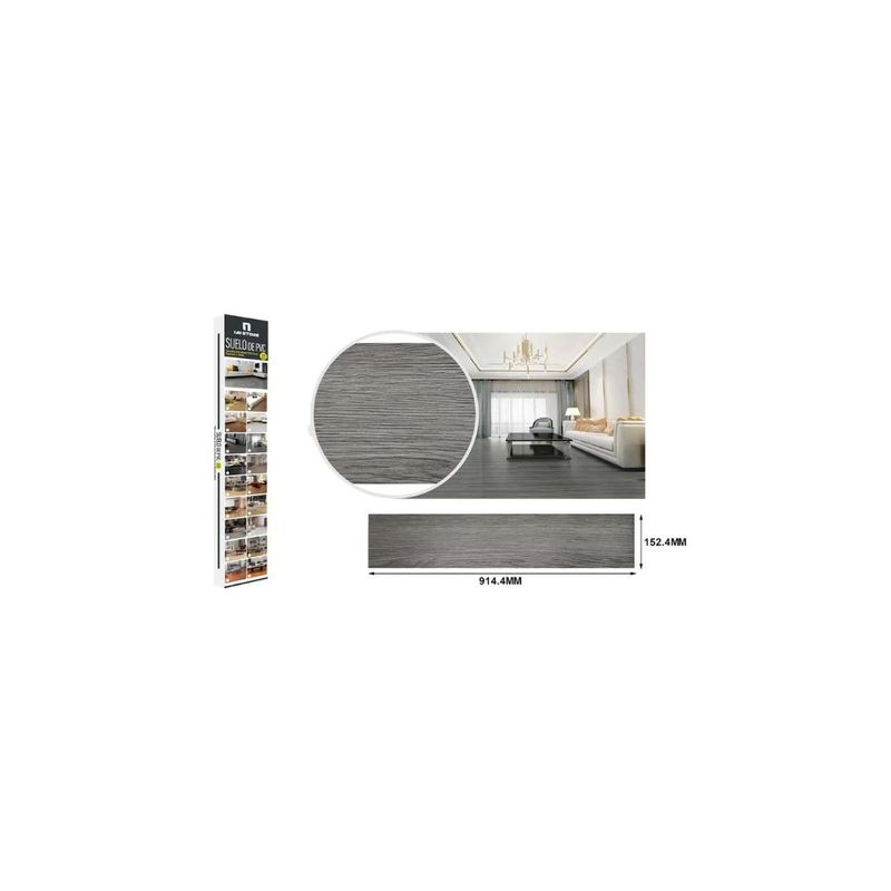GENERICO - LAMINA DE SUELO PVC ADHESIVO 914 X 152MM