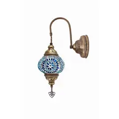 TURKUAZ - Lámpara turca de pared S agua de luna