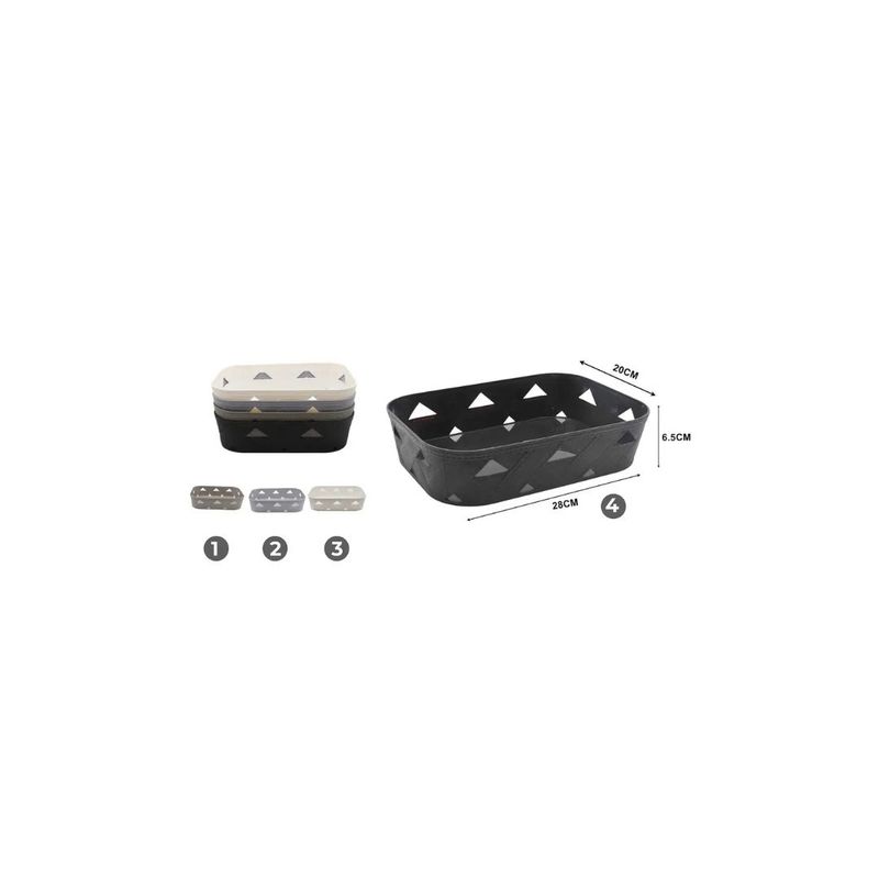GENERICO - CESTA ORGANIZADORA DE PLASTICO MULTIUSOS 28CM