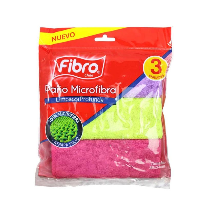 FIBRO - Paños Microfibra Fibro x3 Unidades