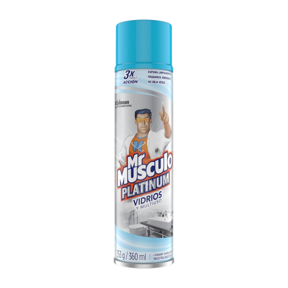 MR MUSCULO - Mr Músculo Limpiavidrios Espuma 360ml Triple Acción