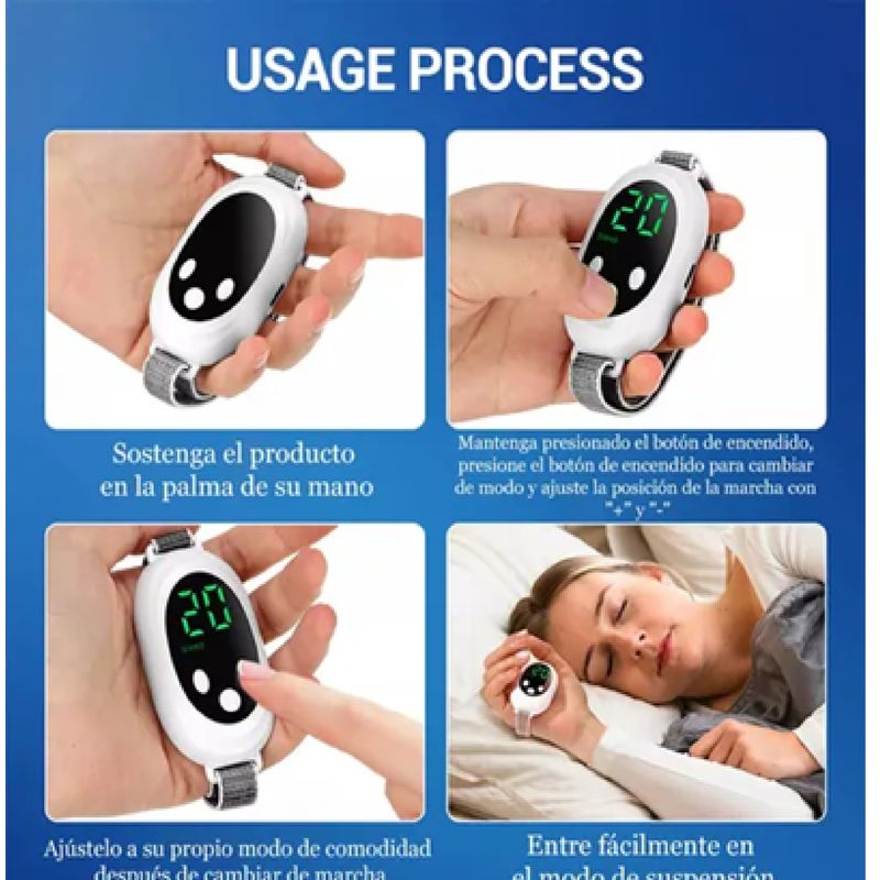 MAXPRO - Estimulador d Pulso A Blanco Portátil Aliviar Ansiedad Estrés Insomnio