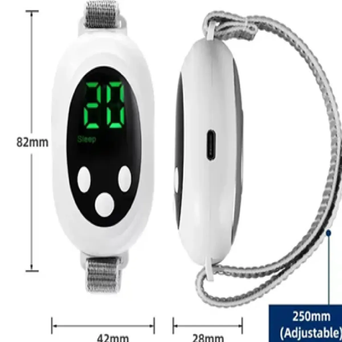 MAXPRO - Estimulador d Pulso Blanco Portátil Aliviar Ansiedad Estrés Insomnio