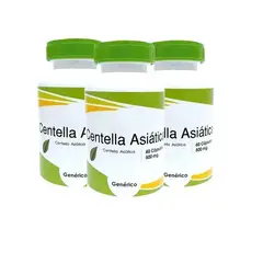 GENERICO - Centella Asiatica Nh 3 Frascos 180 Capsulas 3x60. Piel