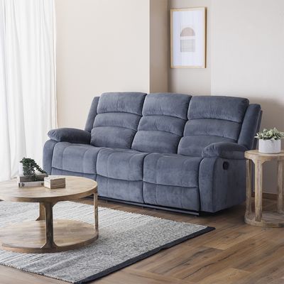 Imagen 2 del producto Living Reclinable Sofá 3 Cuerpos + 2 Bergers Gris New Martell 8040FFGR
