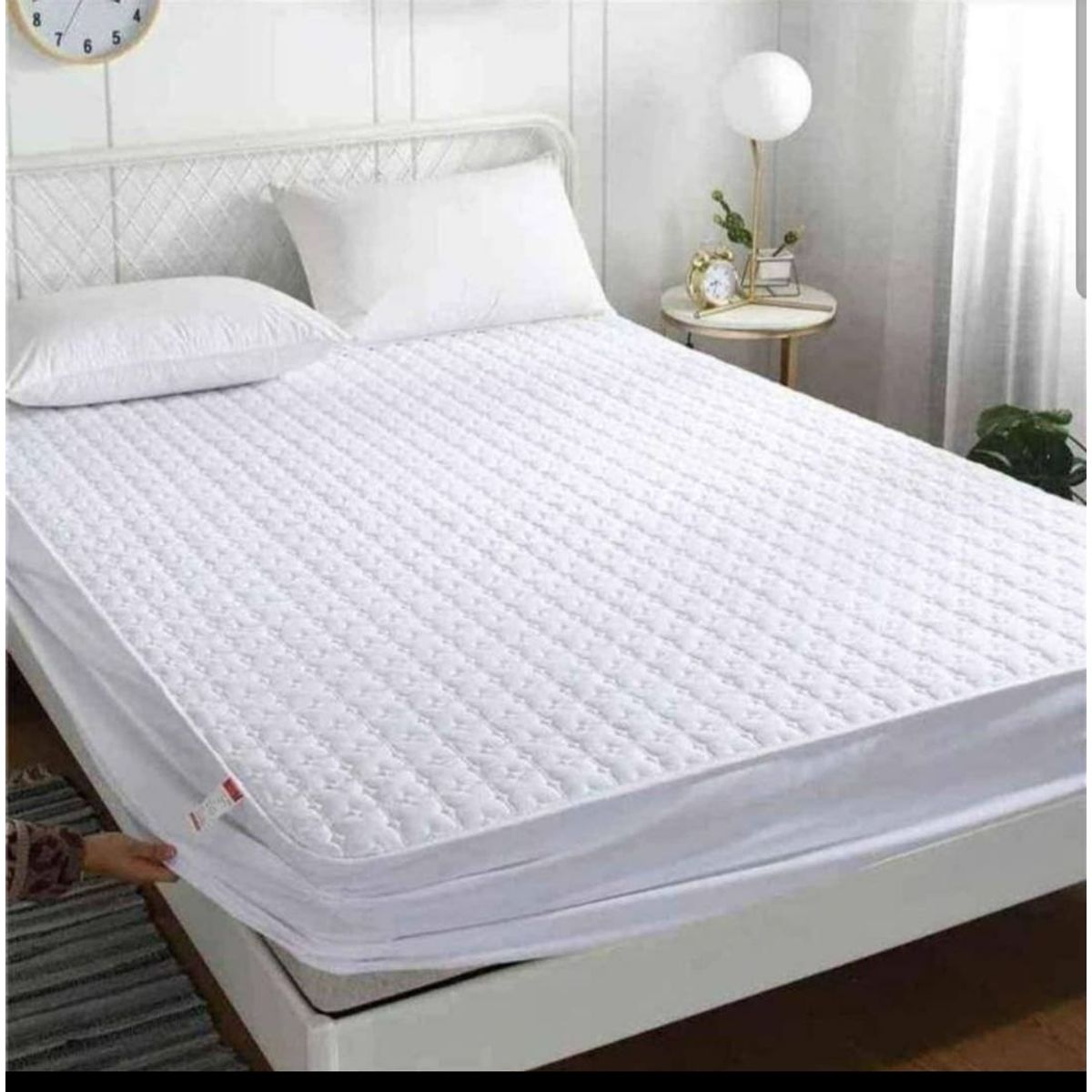 GENERICO - Cubre colchon 100% Impermeable Super King Blanco