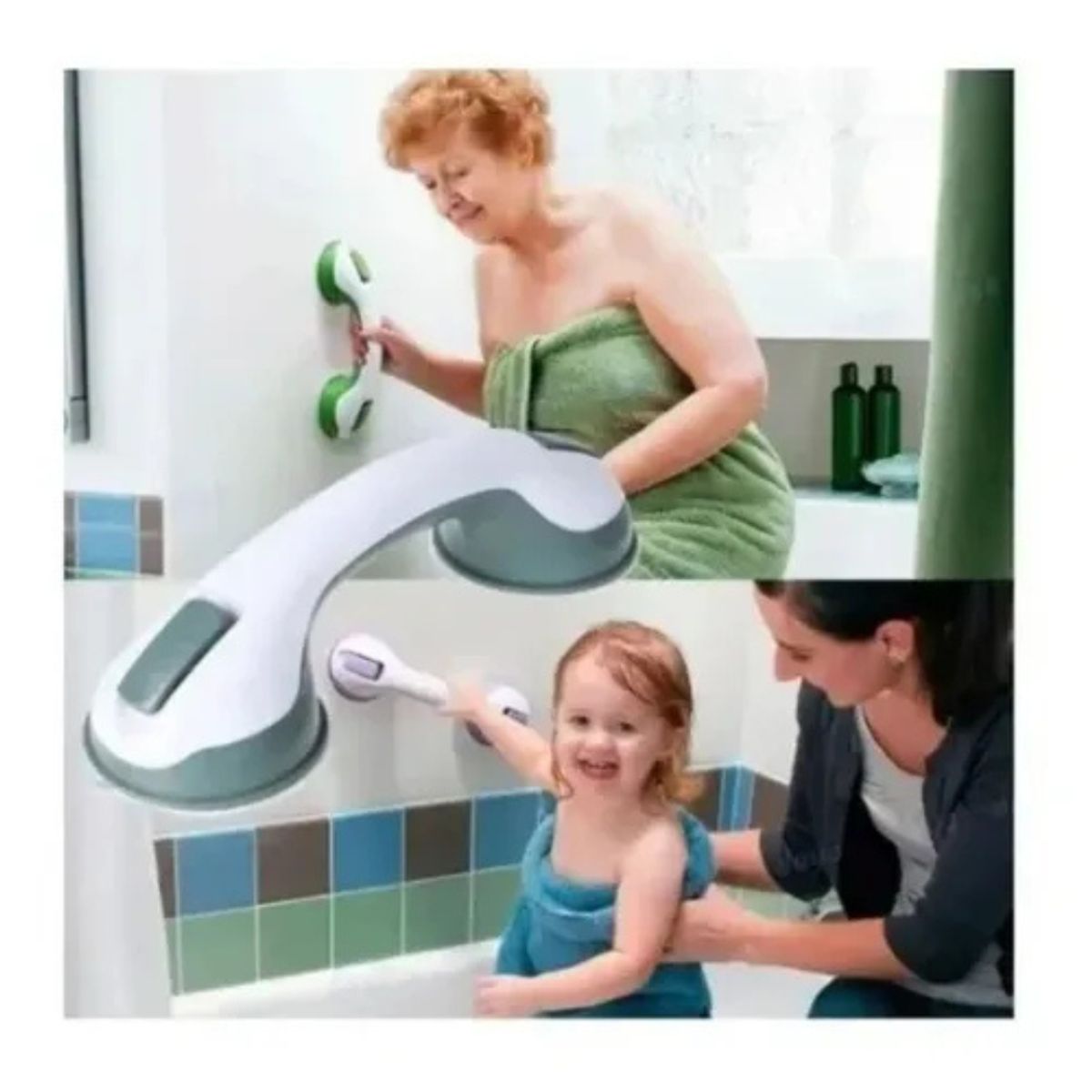 MOVI - Manilla de seguridad con ventosa para niños y adultos en baño