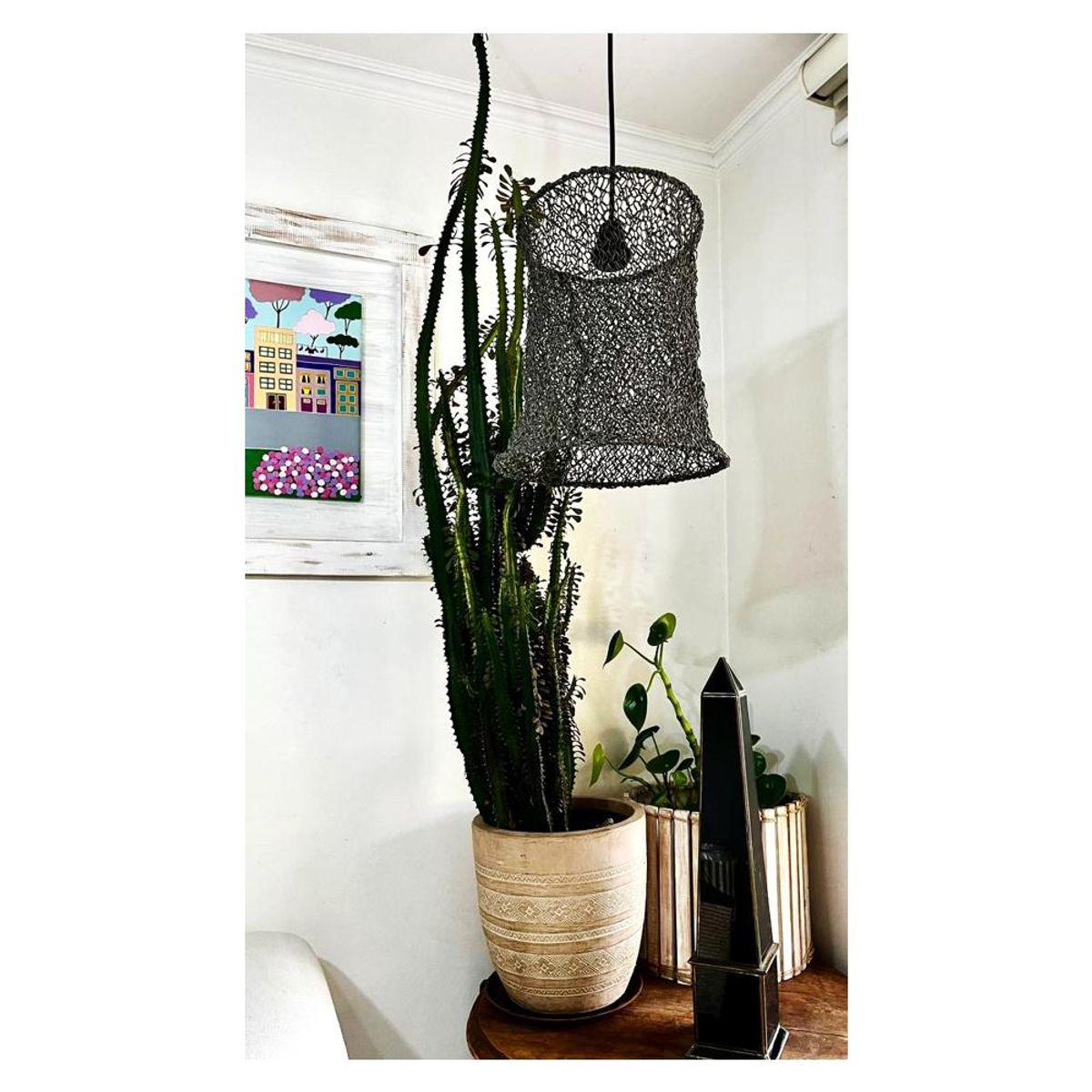 CAROLD STEVENS - Lámpara Colgante Acero Grande