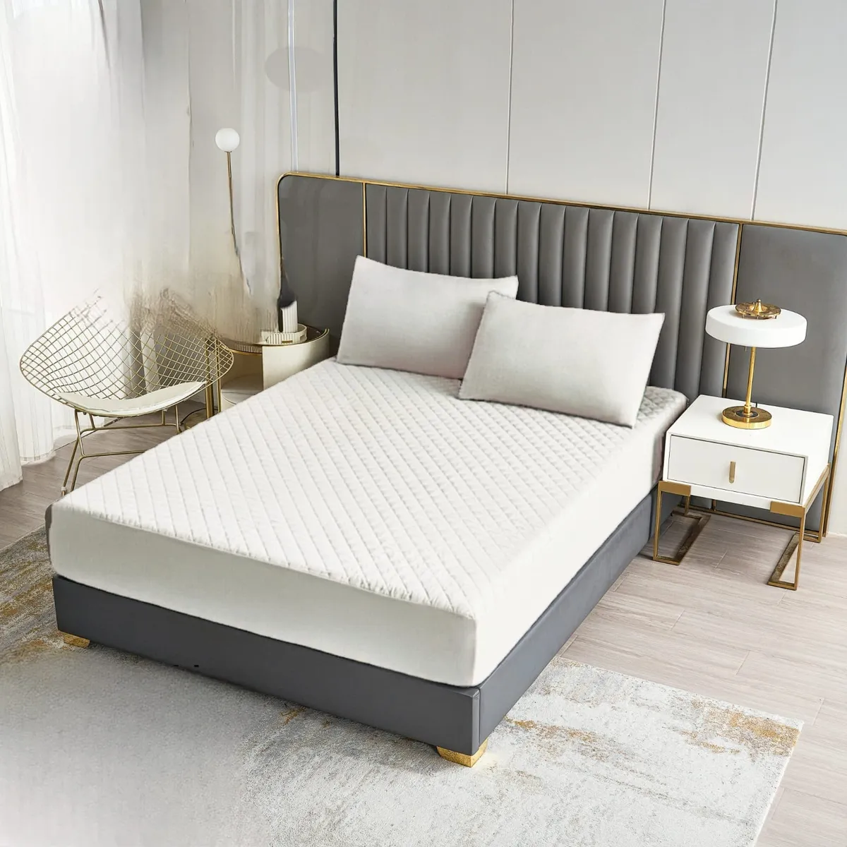 GENERICO - Cubre colchon 100% Impermeable King Blanco…