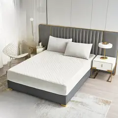 GENERICO - Cubre colchon 100% Impermeable King Blanco…