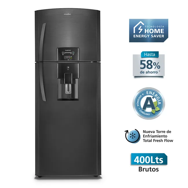 MABE - Refrigerador No Frost 400L 58% ahorro de energía Mabe RMP410FZUC