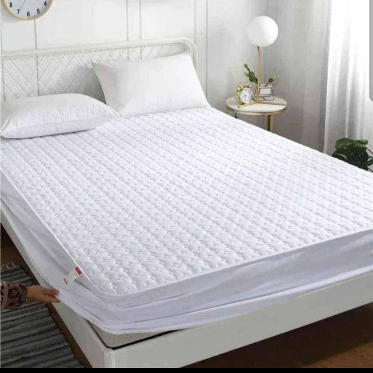 GENERICO - Cubre colchon 100% Impermeable King Celeste