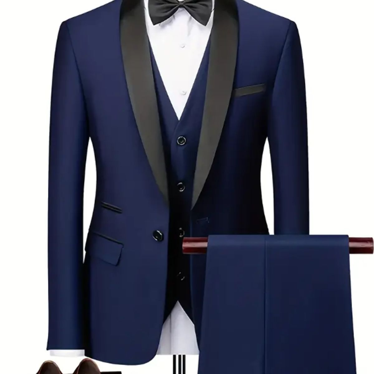 XPRESS RECHARGE - Terno Formal esmoquin de boda azul marino de 3piezas