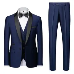 XPRESS RECHARGE - Terno Formal esmoquin de boda azul marino de 3piezas