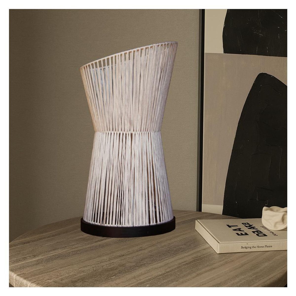 CAROLD STEVENS - Lámpara De Sobremesa Base Redonda Troff