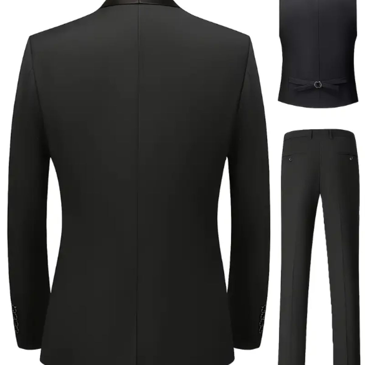 XPRESS RECHARGE - Terno Formal esmoquin de boda Negro de 3 piezas