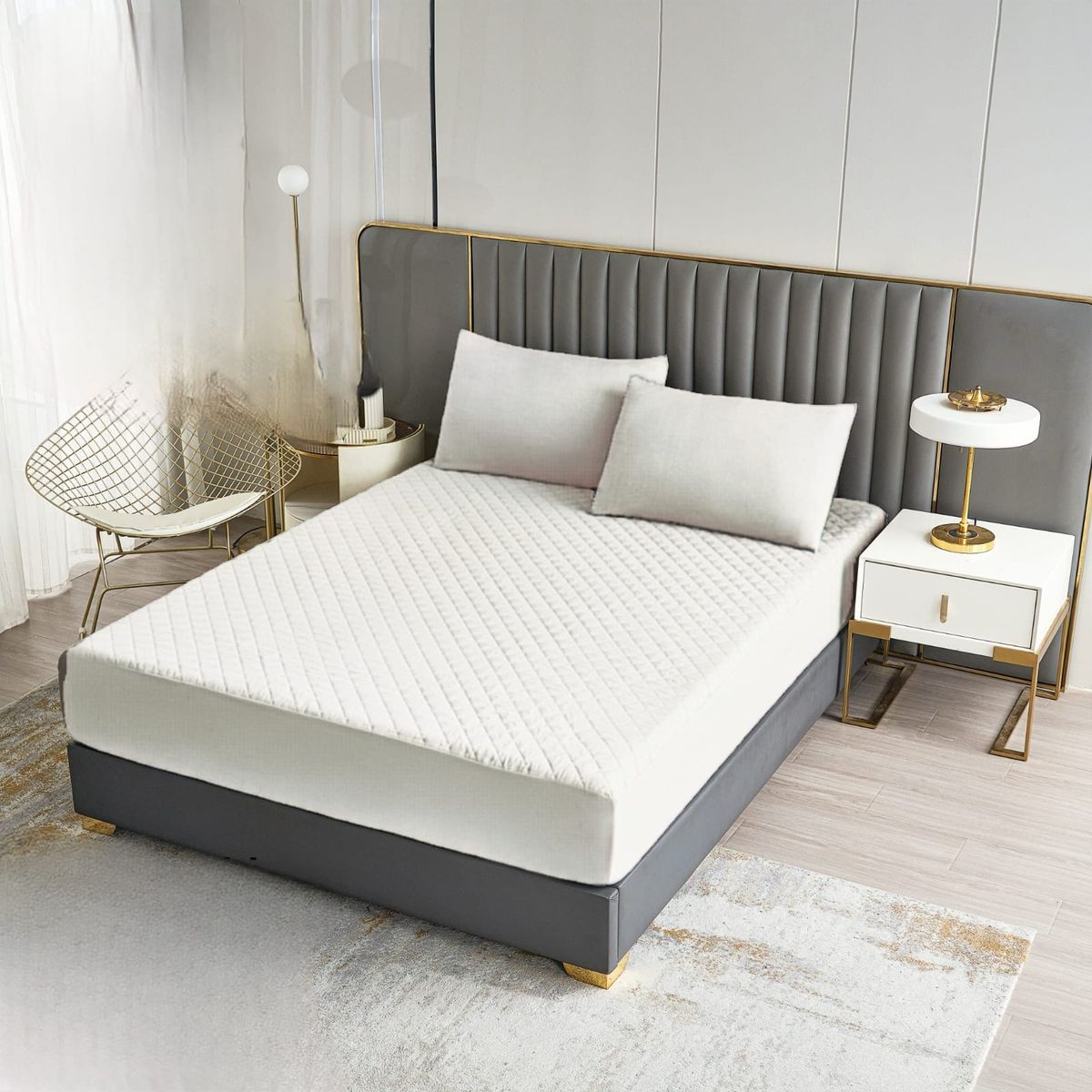 GENERICO - Cubre colchon 100% Impermeable 1.5 plazas Blanco