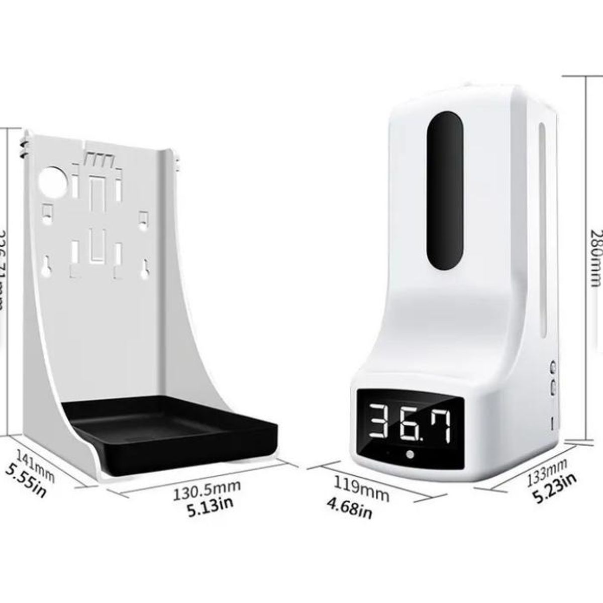 GENERICO - DISPENSADOR DE JABON Y ALCOHOL SENSOR INTELIGENTE Y TERMÓMETRO K9X