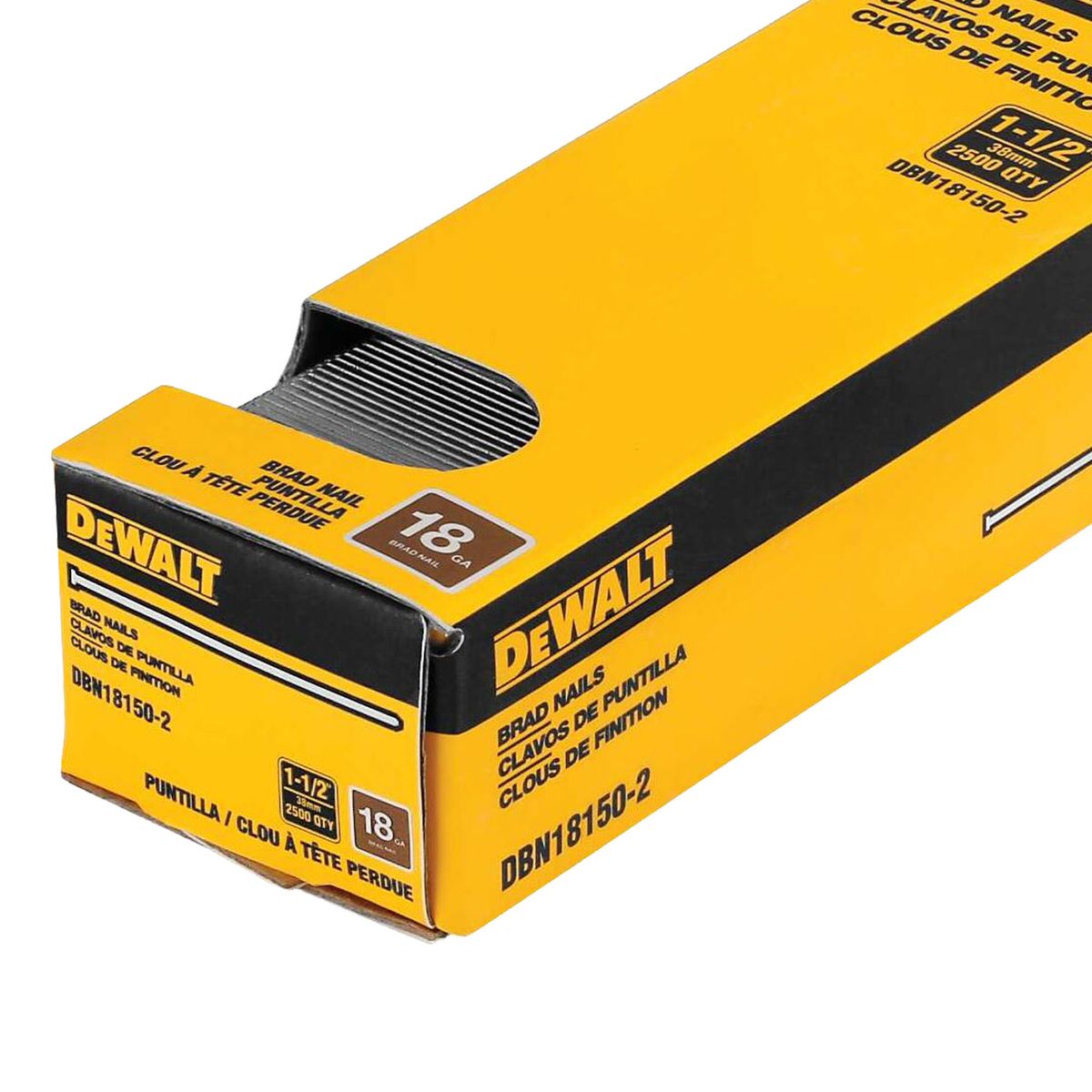 DEWALT - Caja 2500 clavos de puntilla 18GA 1-1/2´ DEWALT DBN18150-2