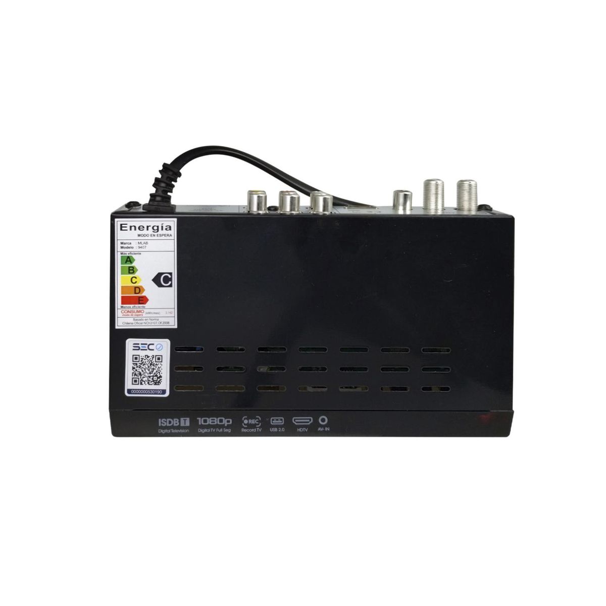 MLAB - Decodificador De Señal TV Digital HD 1080P Isdb-t 9407 Mlab